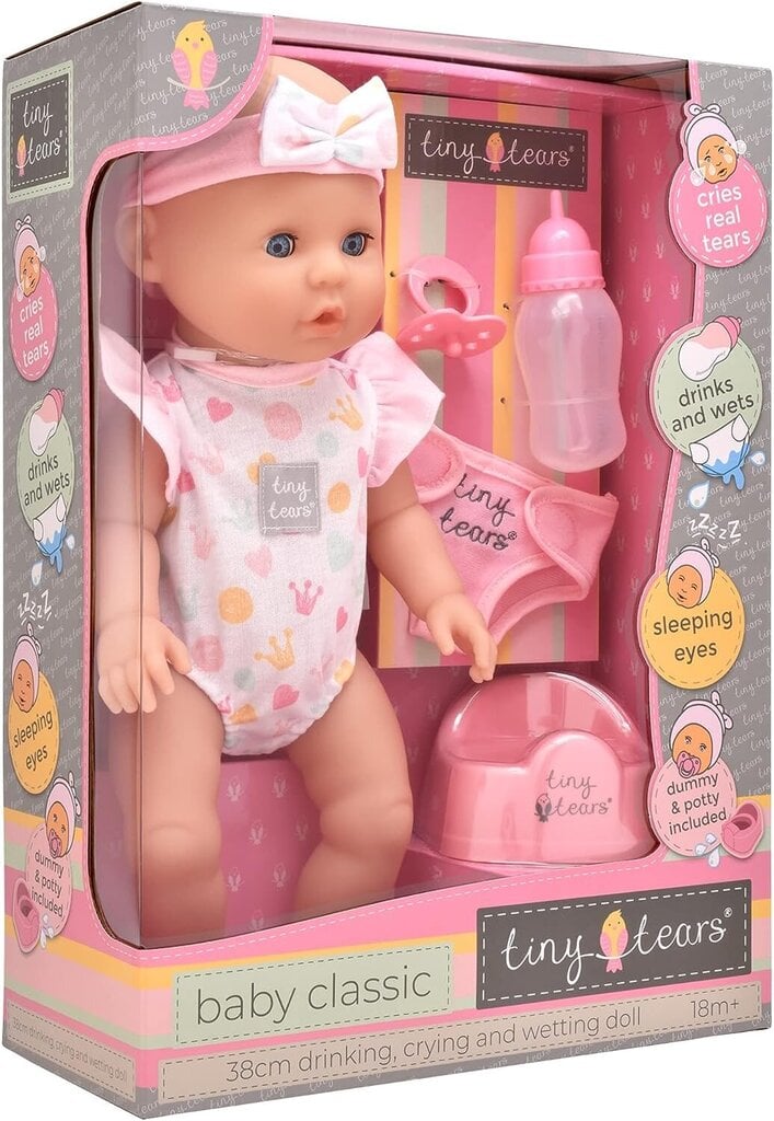 Nukk-beebi Tiny Tears Classic, nuttev 11006 цена и информация | Mänguasjad tüdrukutele | hansapost.ee
