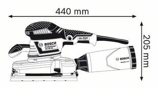 Эксцентриковая шлифовальная машина Bosch 350W, без аккумулятора и зарядного устройства цена и информация | Шлифовальные машины | hansapost.ee