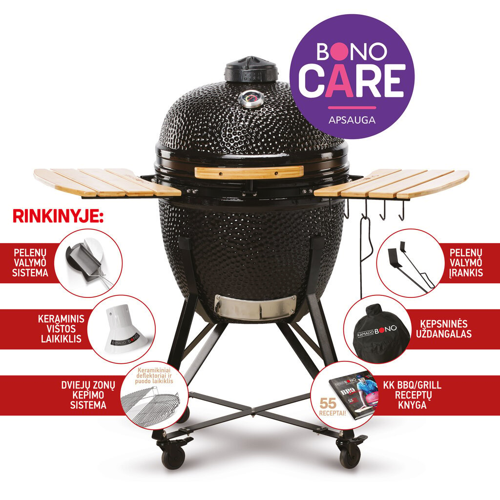 Keraamiline grill KAMADO BONO GRANDE 59 cm цена и информация | Grillid | hansapost.ee