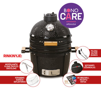 Keraamiline grill Kamado Bono Minimo, 40 cm, must hind ja info | Grillid | hansapost.ee