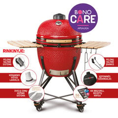 Keraamiline grill KAMADO BONO GRANDE 59 cm, punane hind ja info | Grillid | hansapost.ee