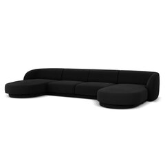 Sametist panoraamdiivan Micadoni Miley, 334 x 155 x 74, must price and information | Sofa beds and sofas | hansapost.ee