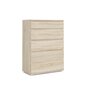 Nova Chest 5 drawers - Parcel Oak structure hind ja info | Kummutid | hansapost.ee