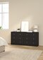 May Double dresser 6 drawers Black Black hind ja info | Kummutid | hansapost.ee