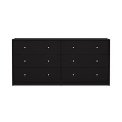 May Double dresser 6 drawers Black Black цена и информация | Комоды | hansapost.ee
