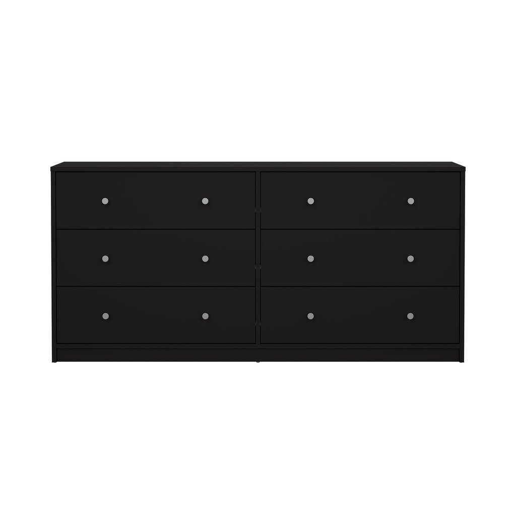 May Double dresser 6 drawers Black Black hind ja info | Kummutid | hansapost.ee