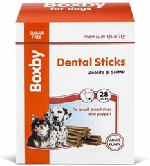 Närimispulgad koerte hambahoolduseks Boxby Dental Sticks Zeolite & SHMP, kutsikale ja väikest tõugu koerale, 320 g hind ja info | Koerte maiused | hansapost.ee