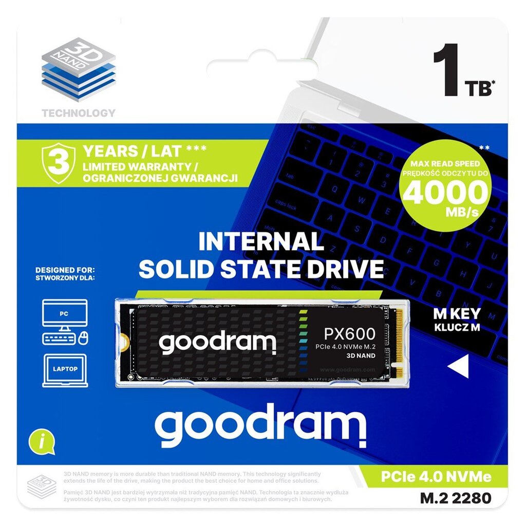 GoodRam SSDPR-PX600-2K0-80 цена и информация | Sisemised kõvakettad | hansapost.ee