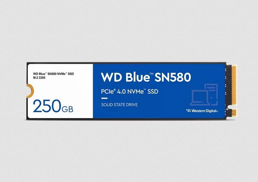 WD Blue SN580 WDS250G3B0E цена и информация | Sisemised kõvakettad | hansapost.ee