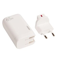 Wall charger Remax, RP-U55, 2x USB-C, USB, 65W (white) цена и информация | Зарядные устройства для телефонов | hansapost.ee