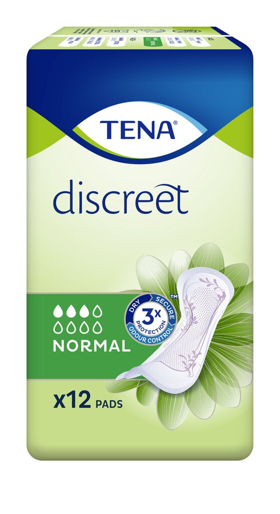 Pesukaitsmed Tena Discreet Normal 12 tk. цена и информация | Tampoonid, hügieenisidemed ja menstruaalanumad | hansapost.ee