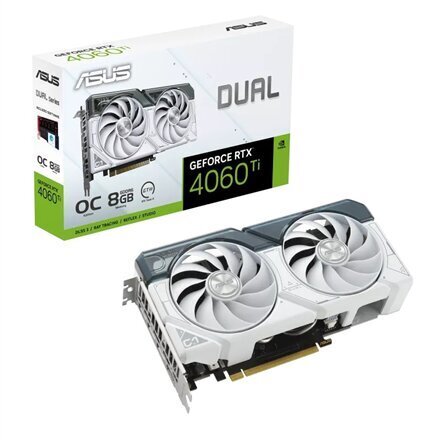Asus Dual GeForce RTX 4060 Ti White OC Edition цена и информация | Videokaardid | hansapost.ee