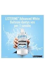 Ополаскиватель для полости рта с отбеливающим эффектом Listerine Advanced White Mild Taste, 500мл цена и информация | Зубные щетки, пасты | hansapost.ee