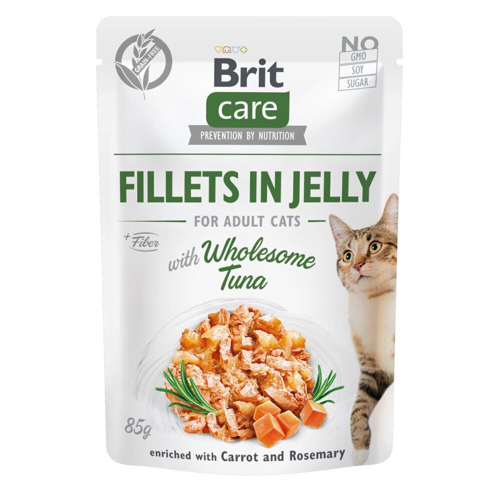 Brit Care Fillets in Jelly koos tuunikalaga, 24 x 85 g price and information | Kassikonservid | hansapost.ee