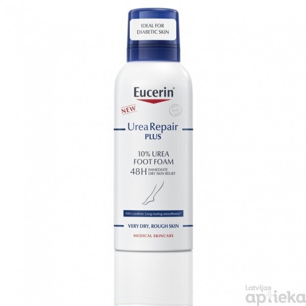 Eucerin UreaRepair Plus 10% uurea vaht väga kuivadele jalgadele 150 ml цена и информация | Kehakreemid, kehaõlid ja losjoonid | hansapost.ee