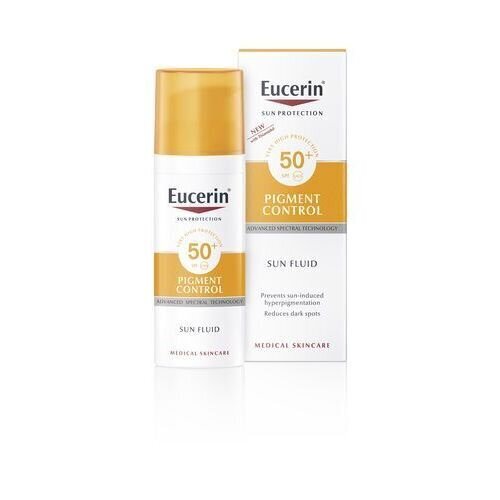 Päikesekreem Eucerin Pigment Control Sun Fluid SPF 50+, 50ml hind ja info | Päikesekaitse ja päevitusjärgsed kreemid | hansapost.ee