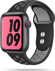 Apple Watch 4 / 5 / 6 / 7 / 8 / SE / ULTRA (42 / 44 / 45 / 49 мм) с мягким ремешком Tech-Protect, черный/серый цена и информация | Аксессуары для смарт-часов и браслетов | hansapost.ee