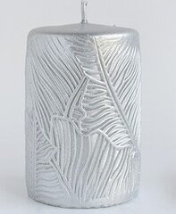 Парафиновая свеча, 7x17,5 см - серебро цена и информация | Свечи, подсвечники | hansapost.ee