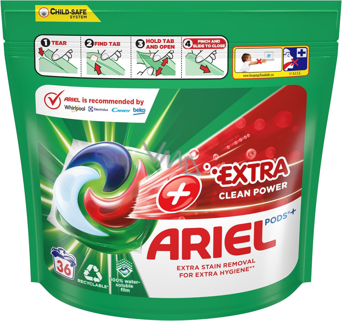 Ariel Extra Clean pesukapslid, 36 tk цена и информация | Pesuvahendid | hansapost.ee