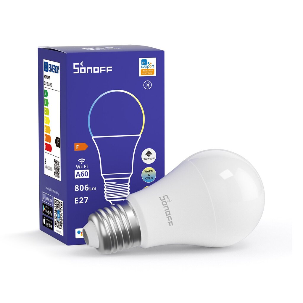 Sonoff Smart LED Wifi pirn Sonoff B02-BL-A60 hind ja info | Lambipirnid ja LED-pirnid | hansapost.ee