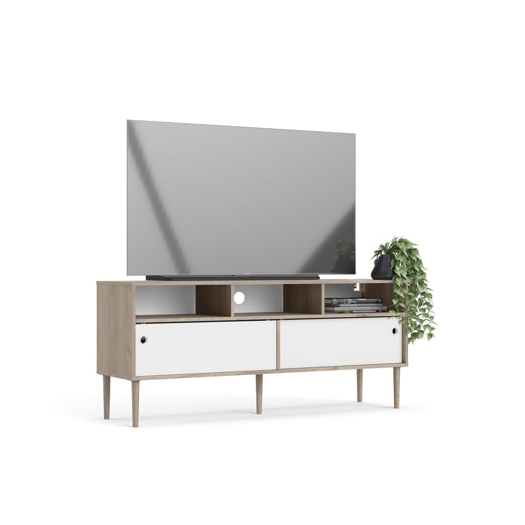 TV-laud Rome, pruun/valge hind ja info | Televiisori alused | hansapost.ee