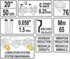 Mootorsaekett Yato YT-84944 20" hind ja info | Aiatööriistade varuosad | hansapost.ee