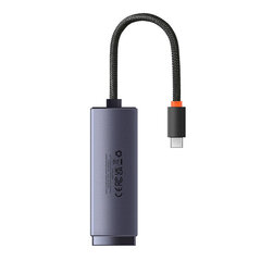 Baseus Lite Series USB Type C adapter - RJ45 LAN socket 100Mbps gray (WKQX000213) цена и информация | Адаптеры и USB-hub | hansapost.ee