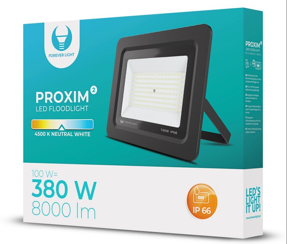 LED prožektor Proxim II 100W | 4500K | IP66 цена и информация | Aiavalgustid ja õuevalgustid | hansapost.ee