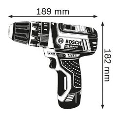 Аккумуляторная дрель Bosch 06019B6906, 12 В, с аккумулятором и зарядным устройством цена и информация | Дрели и шуруповёрты | hansapost.ee