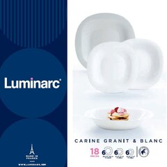 Luminarc обеденный сервиз Carine Grey White, 18 частей цена и информация | Посуда, тарелки, обеденные сервизы | hansapost.ee