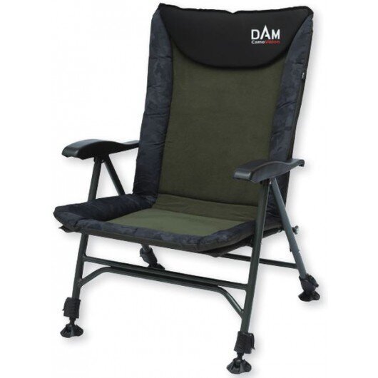 Tool DAM CamoVision Easy Fold Chair With Armrests Alu, must цена и информация | Aiatoolid, rõdutoolid | hansapost.ee