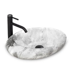 Valamu REA Roxy, 49 cm, light grey stone hind ja info | Vannitoa valamud, kraanikausid | hansapost.ee