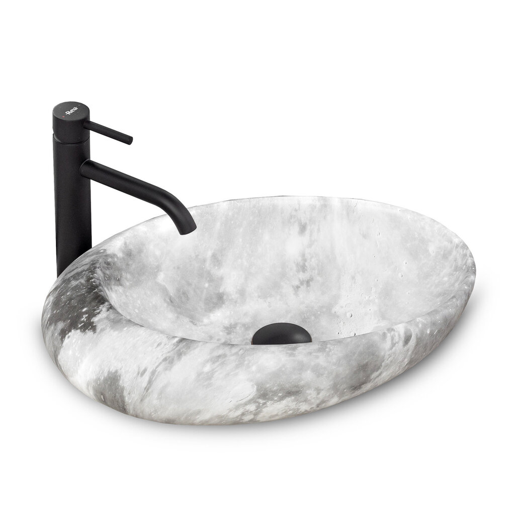 Valamu REA Roxy, 49 cm, light grey stone цена и информация | Vannitoa valamud, kraanikausid | hansapost.ee