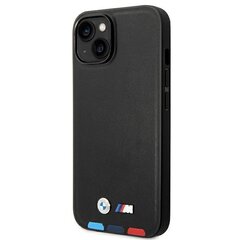 Etui BMW BMHCP14S22PTDK iPhone 14 6,1" czarny|black Leather Stamp Tricolor цена и информация | Чехлы для телефонов | hansapost.ee