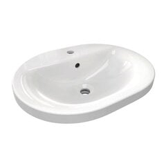 Süvistatav valamu Ideal Standard Connect Oval 55x43 cm, valge. E503901 hind ja info | Vannitoa valamud, kraanikausid | hansapost.ee