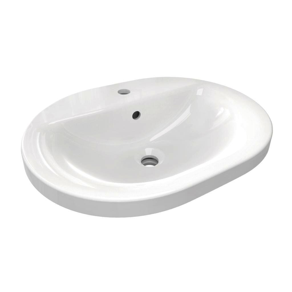 Süvistatav valamu Ideal Standard Connect Oval 55x43 cm, valge. E503901 цена и информация | Vannitoa valamud, kraanikausid | hansapost.ee