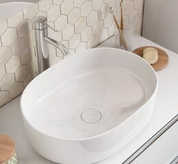 Pinnapealne valamu Roca Inspira Round, 50x37 cm price and information | Bathroom sinks, washbasins | hansapost.ee