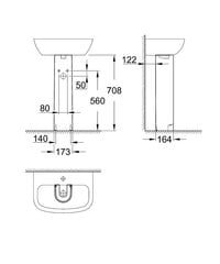 Grohe Bau Ceramic подставка для умывальника 39425000 цена и информация | Раковины | hansapost.ee