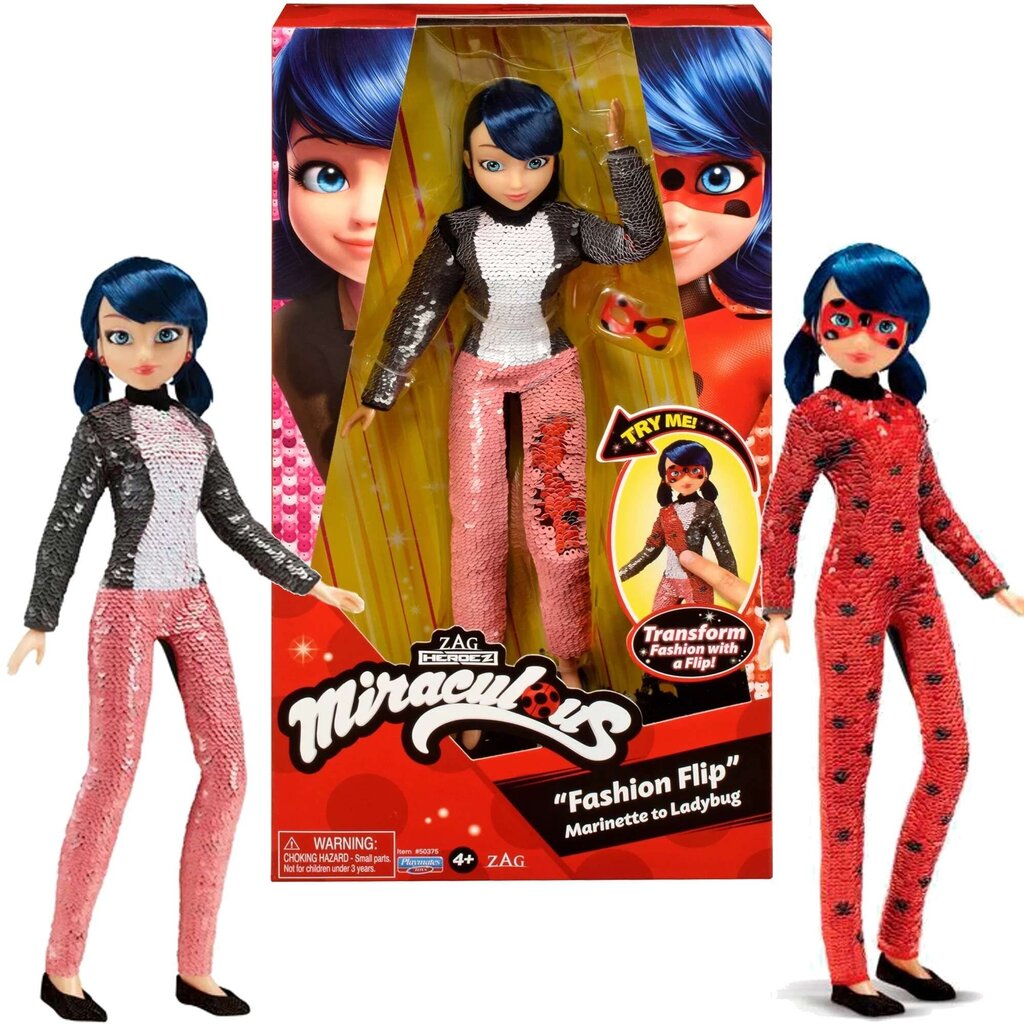 Doll Marinette Ladybug Playmates mood flip цена и информация | Mänguasjad tüdrukutele | hansapost.ee