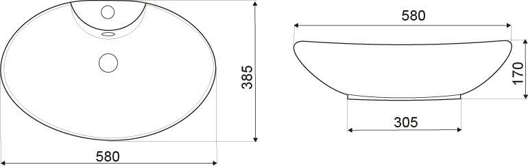 Valamu Kerra KR-139 GR hind ja info | Vannitoa valamud, kraanikausid | hansapost.ee