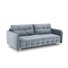 Бархатный диван-кровать Micadoni Scaleta, синий/золотой цвет цена и информация | Диваны | hansapost.ee