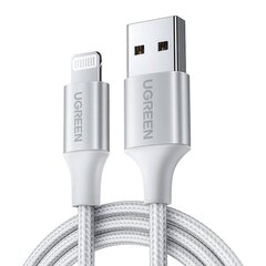 Cable Lightning to USB UGREEN 2.4A US199, 1.5m (silver) цена и информация | Кабели и провода | hansapost.ee