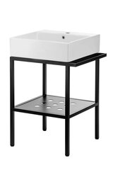 Valamu Deante Temisto eraldiseisva konsooliga CDTS6U6S, black mat price and information | Bathroom sinks, washbasins | hansapost.ee