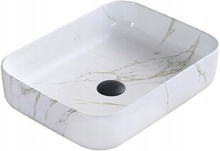 Valamu Mexen Carla 50 cm, Valge marmor 1 hind ja info | Vannitoa valamud, kraanikausid | hansapost.ee