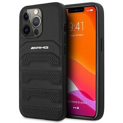 AMG AMHCP12MOSDBK iPhone 12|12 Pro 6,1" czarny|black hardcase Leather Curved Lines цена и информация | Чехлы для телефонов | hansapost.ee