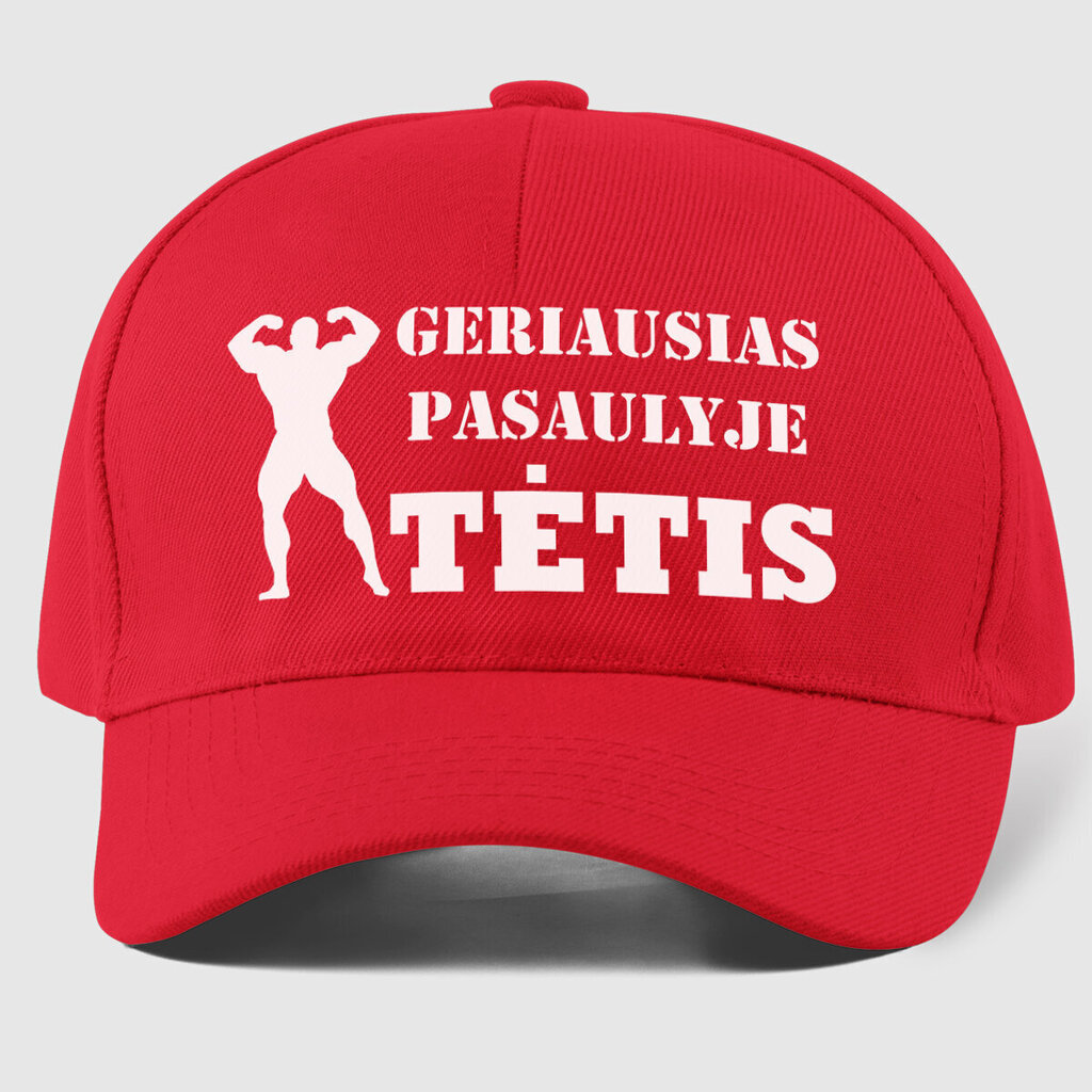Müts Geriausias Tėtis, punane hind ja info | Huvitavad mütsid | hansapost.ee