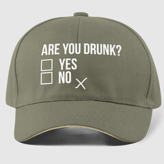 Кепка Are you drunk?, цвет хаки цена и информация | Оригинальные шапки | hansapost.ee