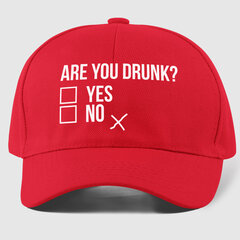 Müts Are you drunk?, punane hind ja info | Huvitavad mütsid | hansapost.ee