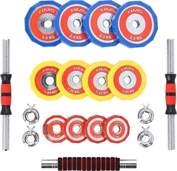 Komplekt HMS SKC20 - hantlid, kang ja raskused, 20 kg цена и информация | Hantlid, kangid, raskused | hansapost.ee