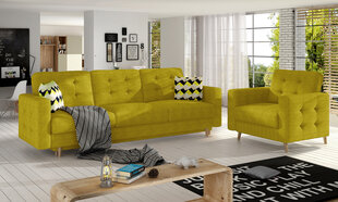 Комплект мягкой мебели из 2-х частей  Asgard 3+1, желтый цвет цена и информация | Комплекты мягкой мебели | hansapost.ee